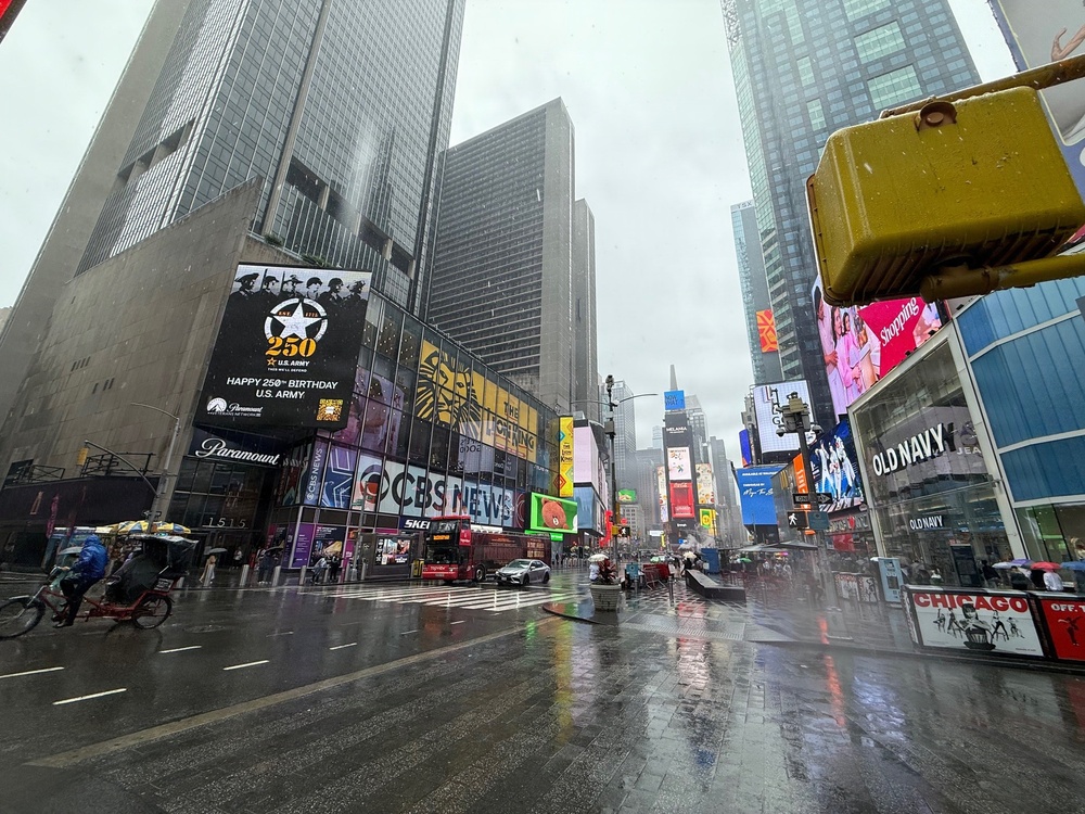 Army 250th Birthday promotion in Times Square