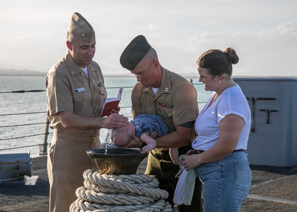 Baptism aboard LCS19