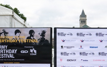 Army 250th Birthday Festival Welcome Wall and Step-N-Repeat