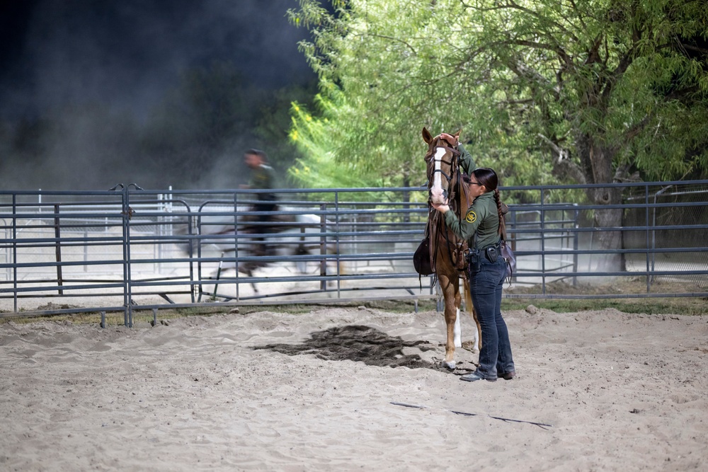 Border Patrol Horse Patrol Unit prepares for Rio Grande patrol