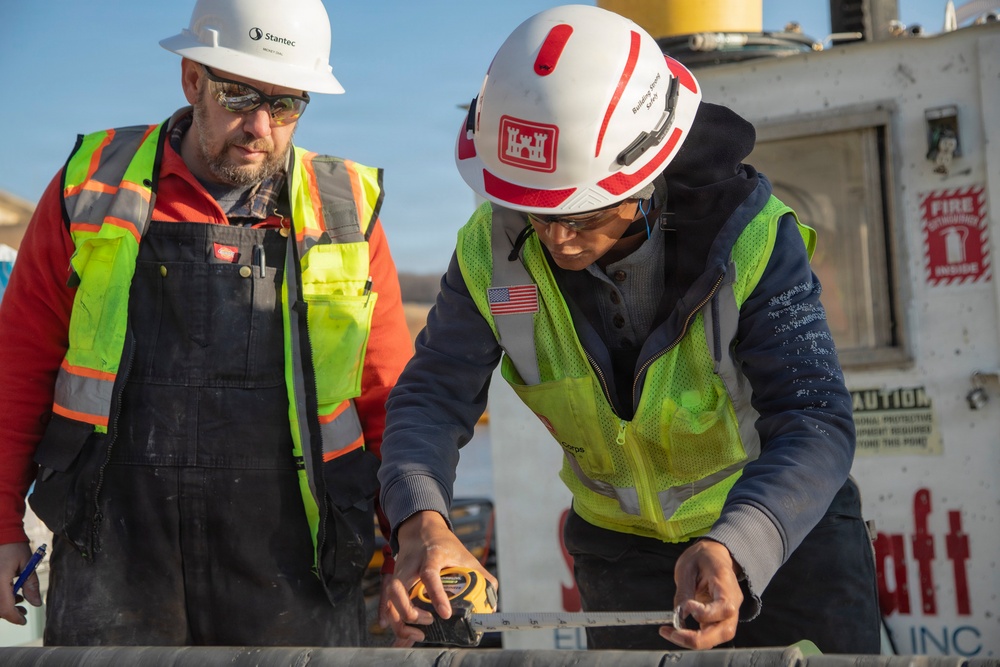 Drilling for data: Tulsa District takes rock core samples from Keystone Dam stilling basin