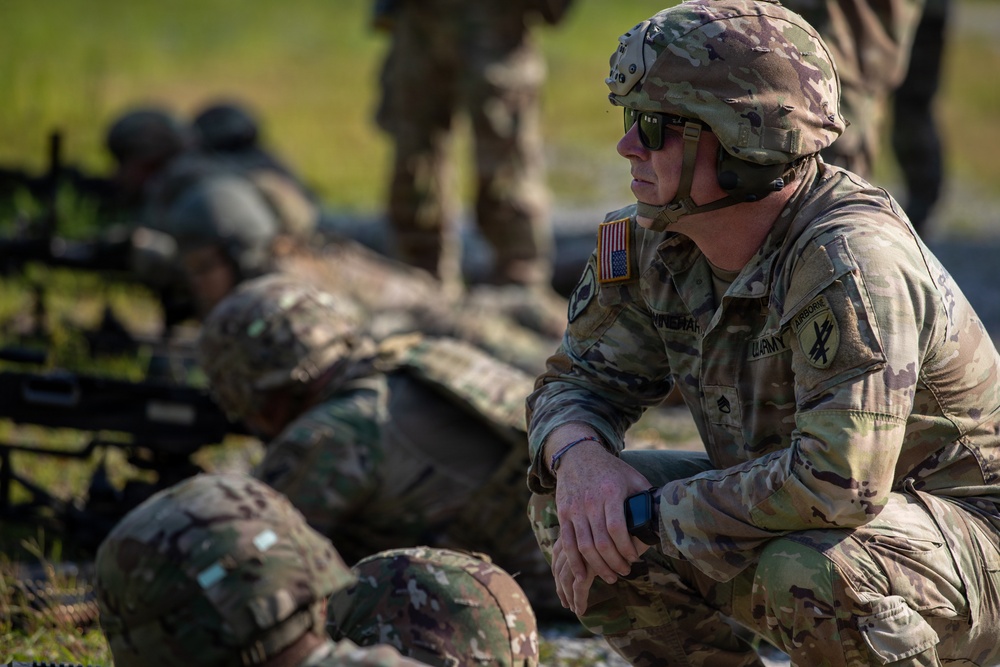 412th Civil Affairs Battalion M240B range