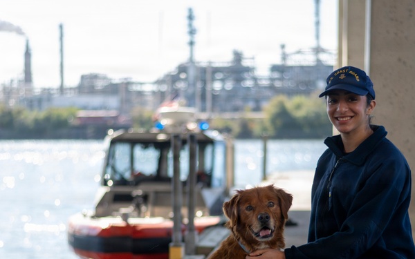 Coast Guard member rescues dog from Houston Ship Channel