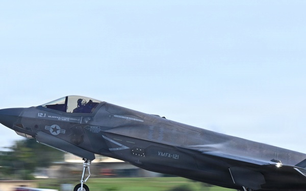 U.S. Marine Corps F-35B lands at Andersen AFB