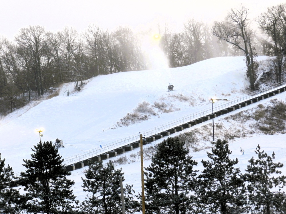 Snowmaking at Fort McCoy's Whitetail Ridge Ski Area