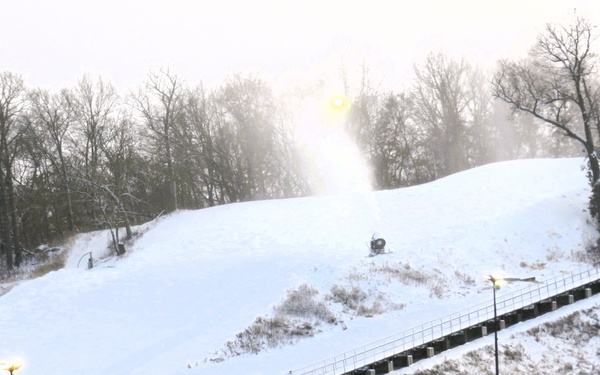 Snowmaking at Fort McCoy's Whitetail Ridge Ski Area
