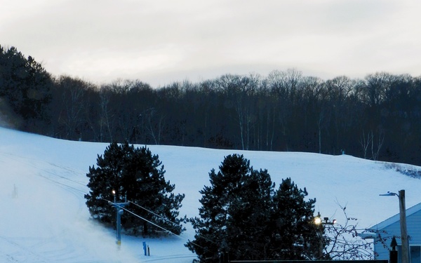 Snowmaking at Fort McCoy's Whitetail Ridge Ski Area