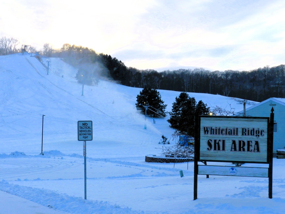 Snowmaking at Fort McCoy's Whitetail Ridge Ski Area