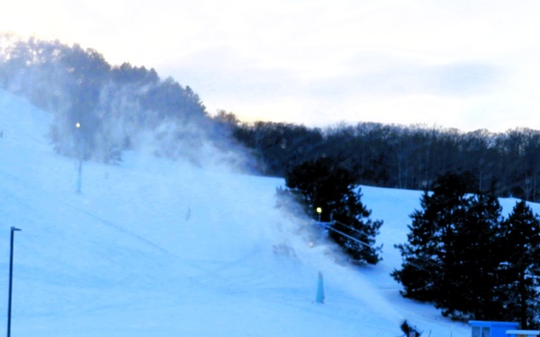 Snowmaking at Fort McCoy's Whitetail Ridge Ski Area