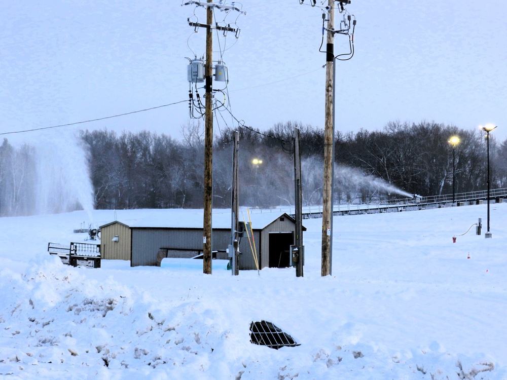 Snowmaking at Fort McCoy's Whitetail Ridge Ski Area