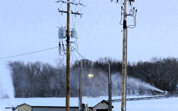 Snowmaking at Fort McCoy's Whitetail Ridge Ski Area