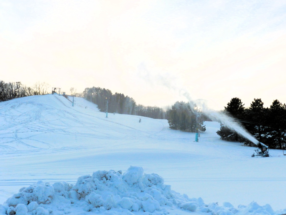 Snowmaking at Fort McCoy's Whitetail Ridge Ski Area