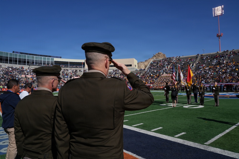 1st Armored Division Salutes the Colors at 2025 Sun Bowl
