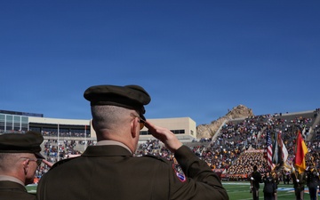 1st Armored Division Salutes the Colors at 2025 Sun Bowl