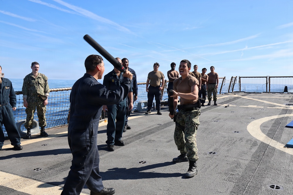 USS McFAUL Conducts OC Spray Course