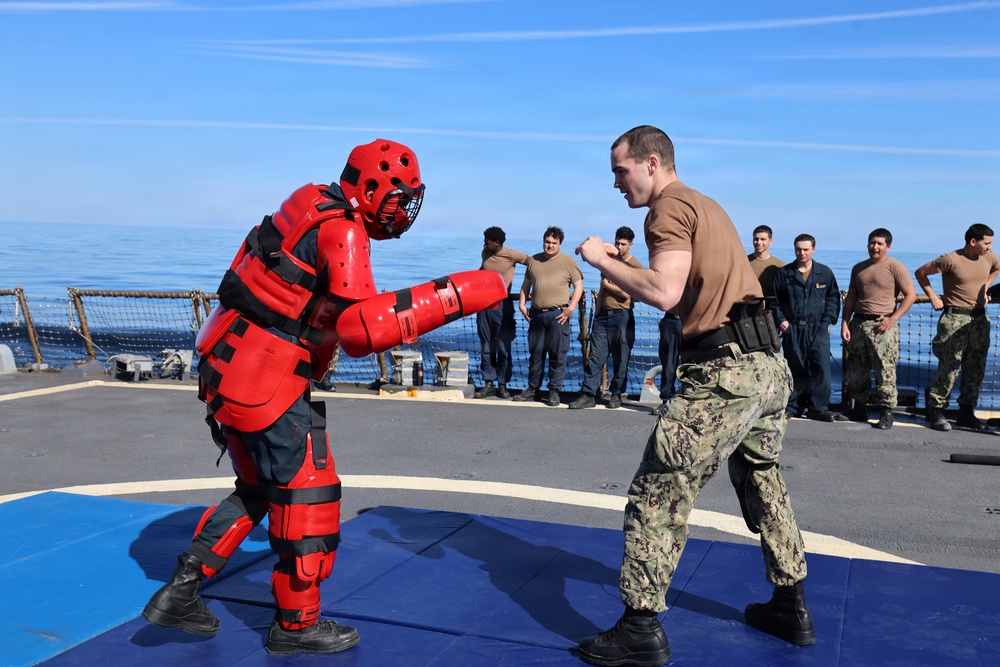 USS McFAUL Conducts OC Spray Course