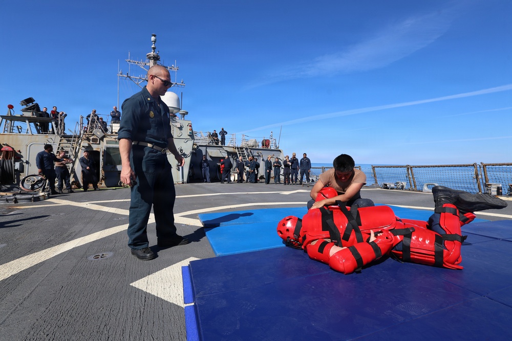 USS McFAUL Conducts OC Spray Course
