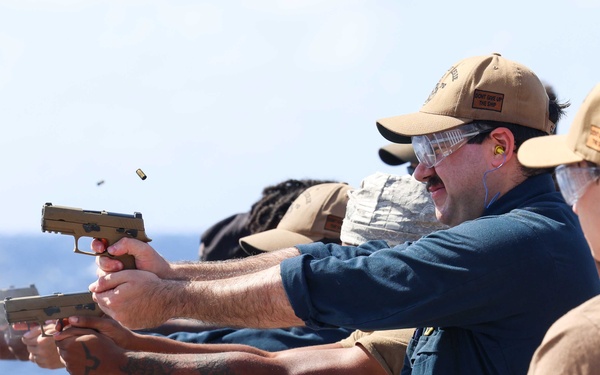 USS Lake Erie (CG 70) conducts live-fire qualifications