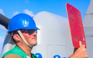 USS Lake Erie (CG 70) conducts a replenishment-at-sea with USNS Supply (T-AOE-6)