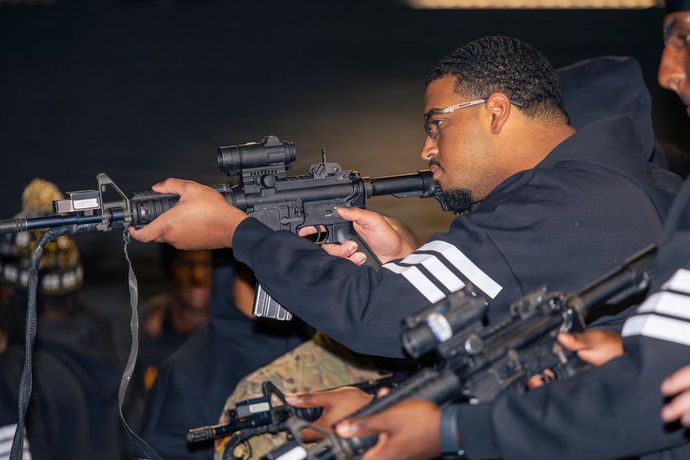 Tony the Tiger Sun Bowl athletes engage with 11th ADA Brigade Soldiers at Fort Bliss