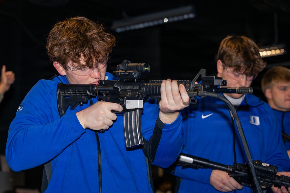 Tony the Tiger Sun Bowl athletes engage with 11th ADA Brigade Soldiers at Fort Bliss