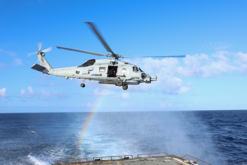 USS Thomas Hudner (DDG 116) Conducts Flight Operations