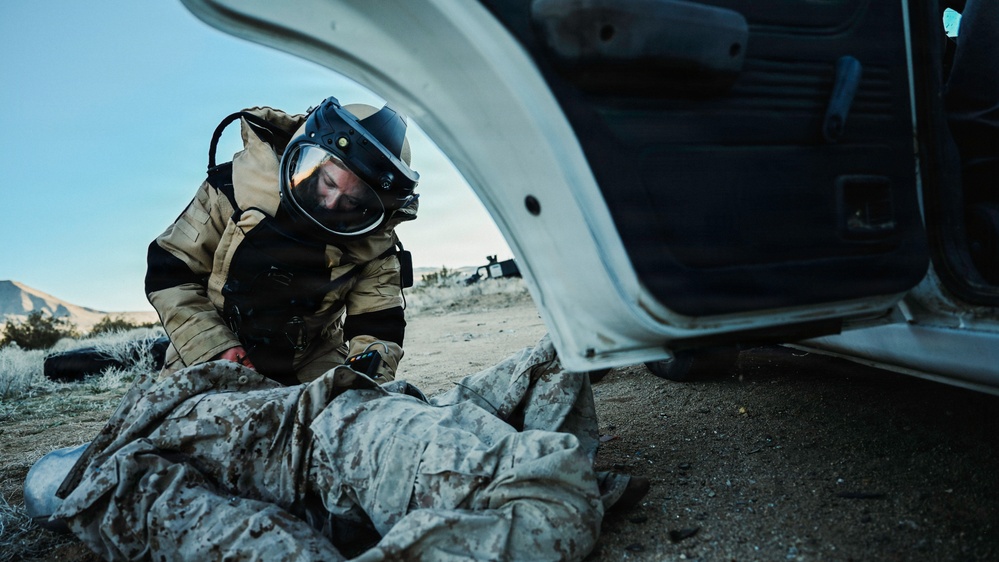 EOD Technicians Conduct a VBIED Drill