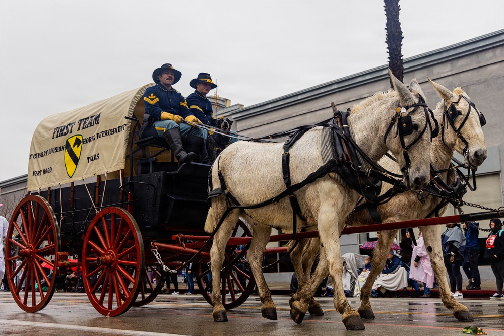 1st Cavalry Division Horse Cavalry Detachment Supports Tournament of Roses Parade 2026