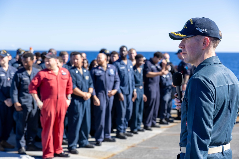 USS Thomas Hudner Frocking Ceremony