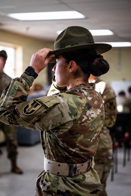 U.S. Army Female drill sergeants Don the Campaign Hat