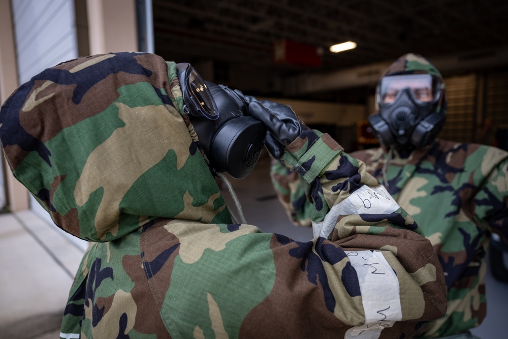 125th Civil Engineer Squadron Conducts Chemical, Biological, Nuclear, and Radiation (CBRN) Training
