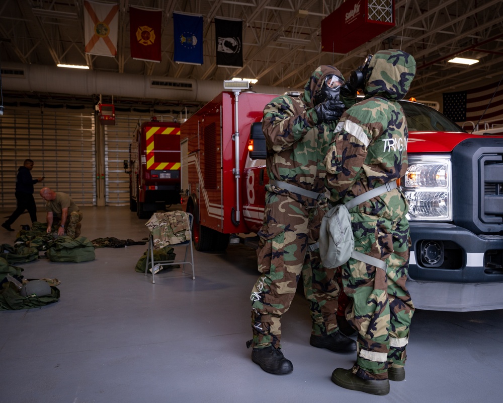 125th Civil Engineer Squadron Conducts Chemical, Biological, Nuclear, and Radiation (CBRN) Training
