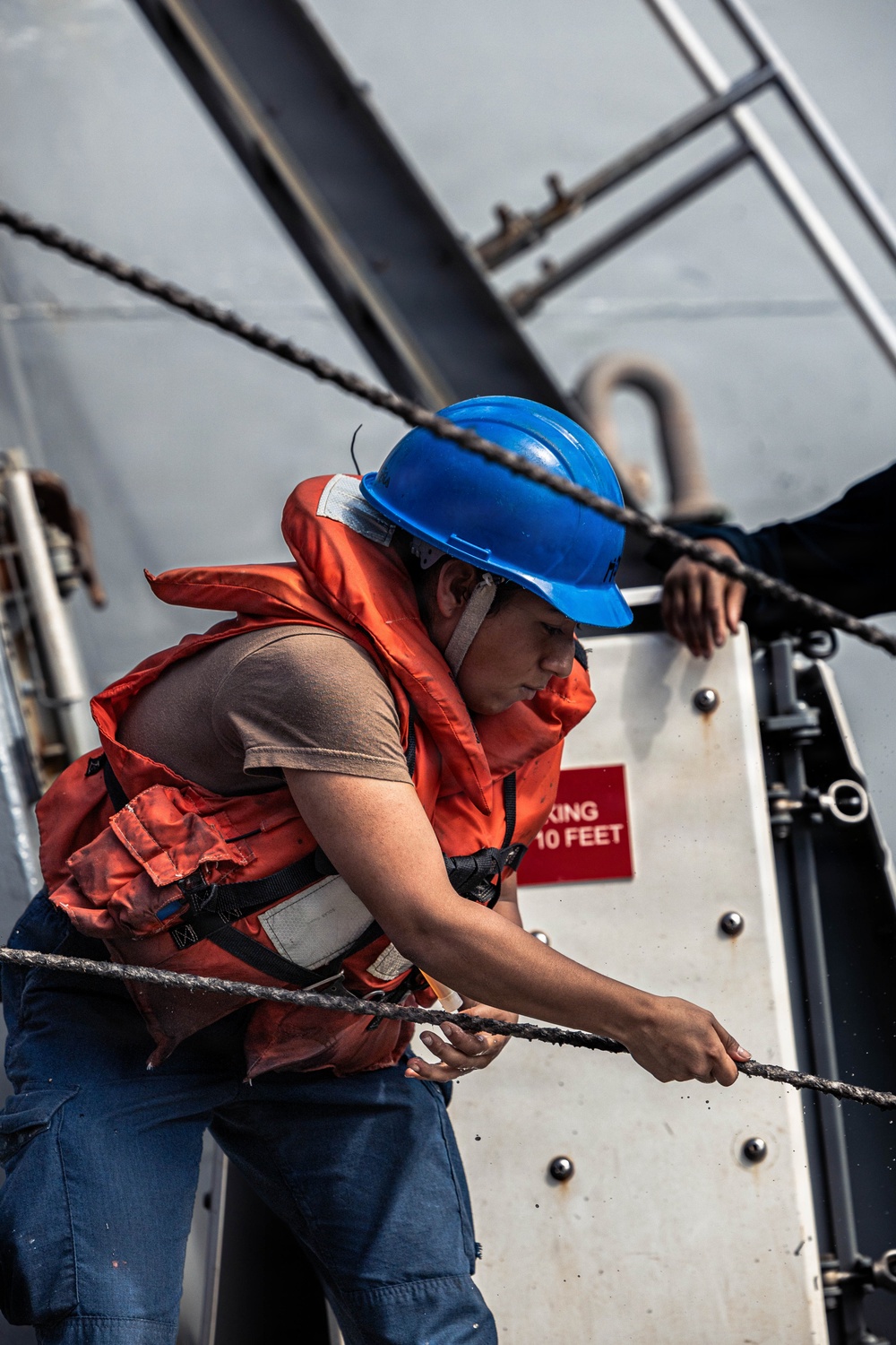 USS Bainbridge Replenishment-at-Sea with USNS Supply