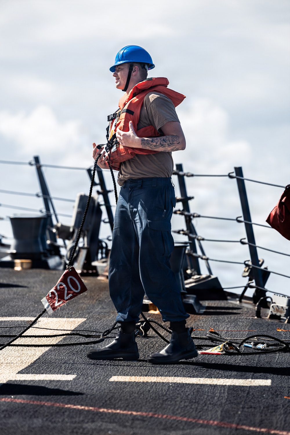 USS Bainbridge Replenishment-at-Sea with USNS Supply