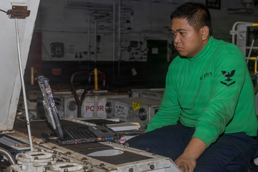 Abraham Lincoln conducts routine operations