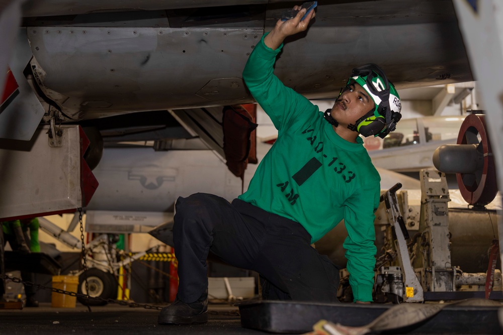 Abraham Lincoln conducts routine operations