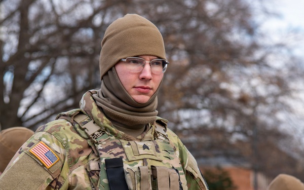 Soldiers patrol the streets in Washington DC