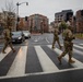 Mississippi Army National Guard Soldiers cross the street in Washington, D.C.