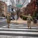 Mississippi Army National Guard Soldiers cross the street in Washington, D.C.