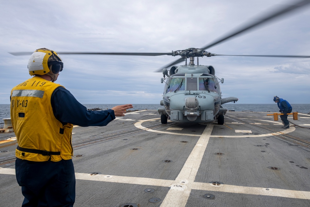 USS Delbert D. Black (DDG119) conducts Flight Quarters