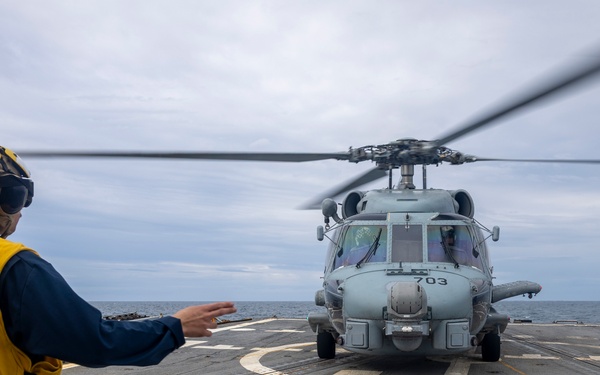 USS Delbert D. Black (DDG119) conducts Flight Quarters