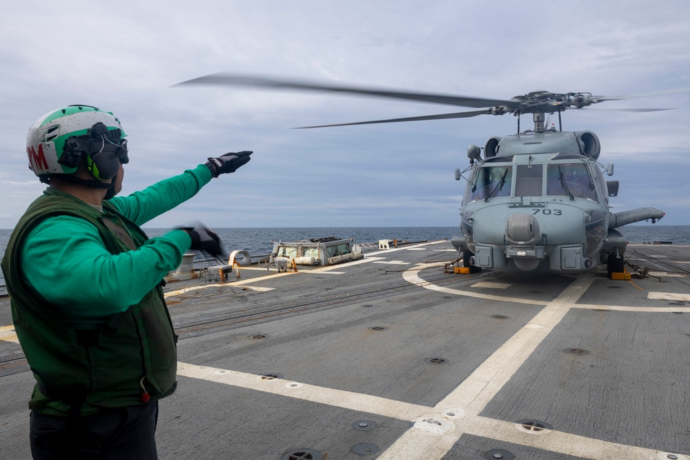 USS Delbert D. Black (DDG119) conducts Flight Quarters