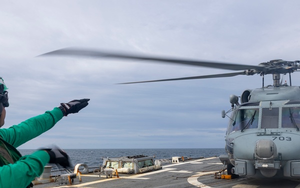 USS Delbert D. Black (DDG119) conducts Flight Quarters
