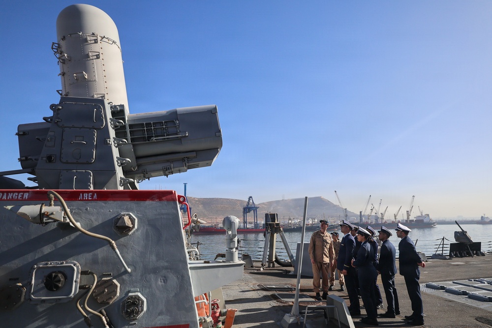 USS Paul Ignatius (DDG 117) provides a ship tour for Royal Moroccan Navy Sailors