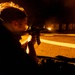 U.S. Sailor Fires an M4 Carbine During a Low-Light Live-Fire Exercise on the Flight Deck