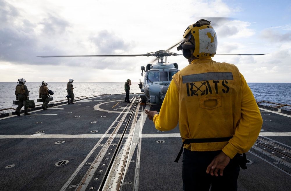 U.S. Sailors Execute a Crew Swap