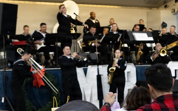 Navy Band Southeast's Big Band performs at MWR's Christmas Market and Music
