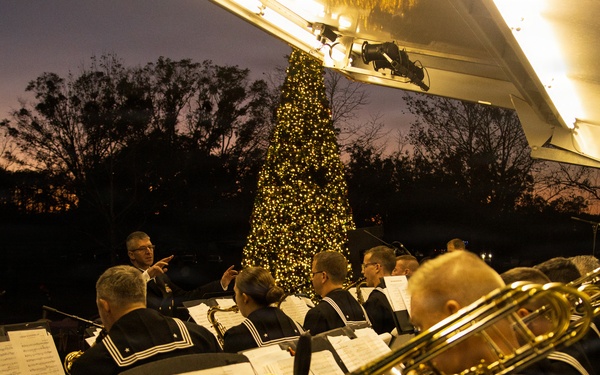 Navy Band Southeast's Big Band performs at MWR's Christmas Market and Music
