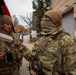 Mississippi Army National Guard Soldiers receive food while on patrol in Washington, D.C.