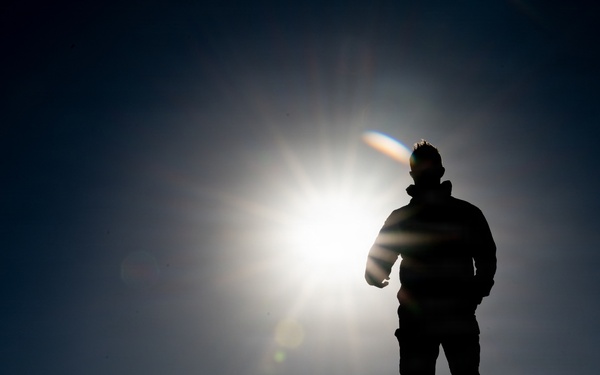 379 ECES EOD team practices controlled detonation procedure for base defense